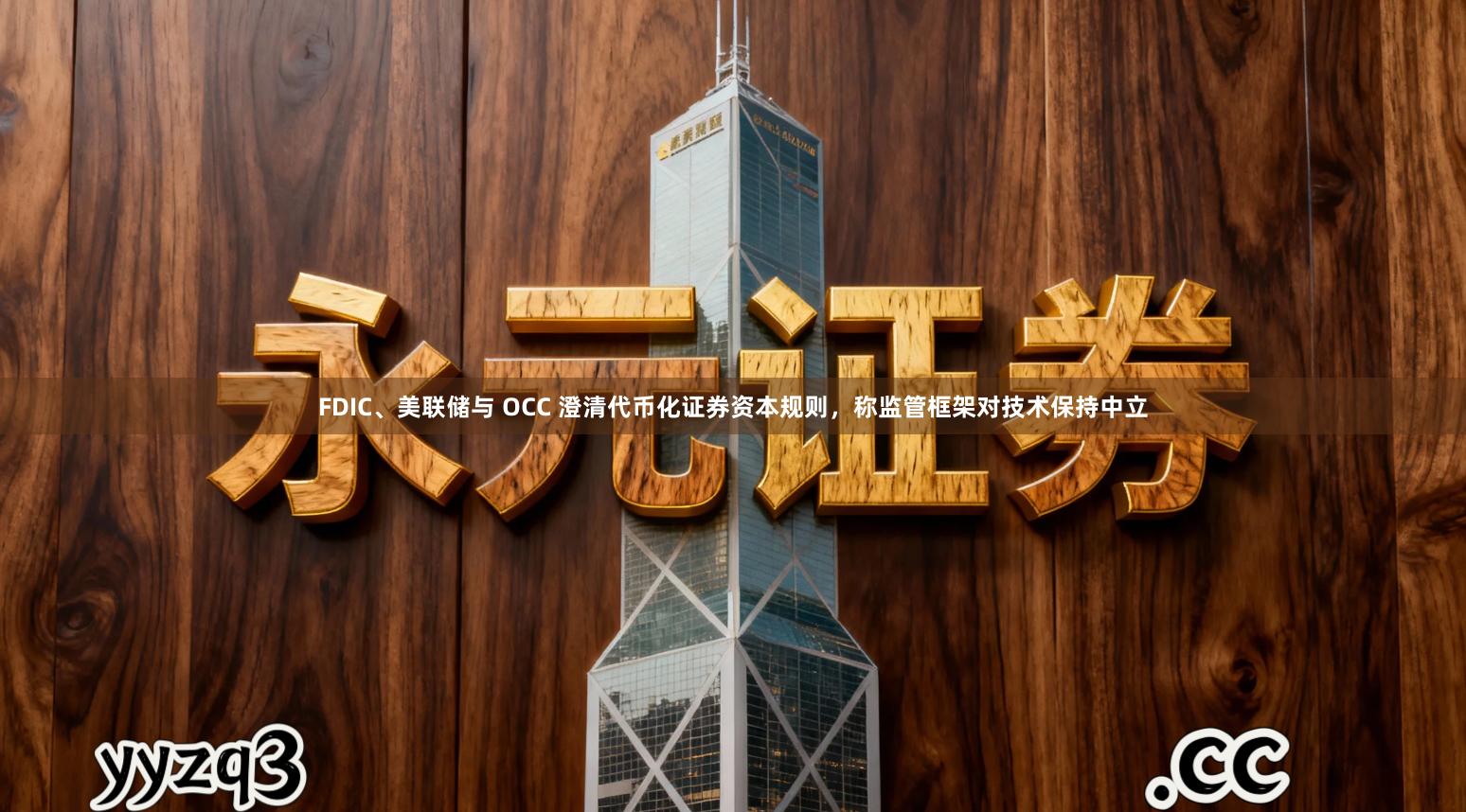 FDIC、美联储与 OCC 澄清代币化证券资本规则，称监管框架对技术保持中立